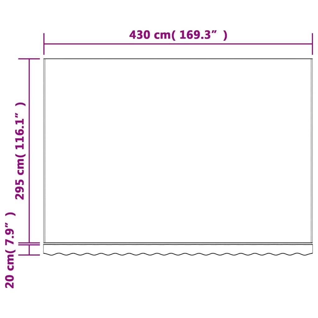 vidaXL Markisenbespannung Mehrfarbig Gestreift 4,5x3 m
