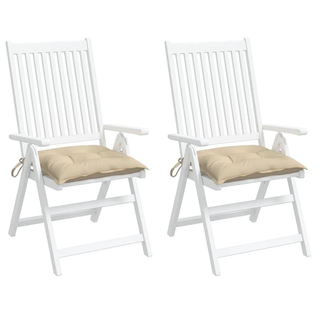 vidaXL Palettenkissen 2 Stk. Beige 50x50x7 cm Oxford-Gewebe
