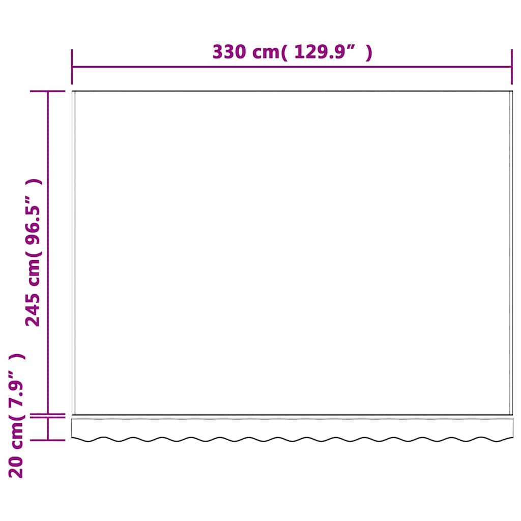 vidaXL Markisenbespannung Mehrfarbig Gestreift 3,5x2,5 m