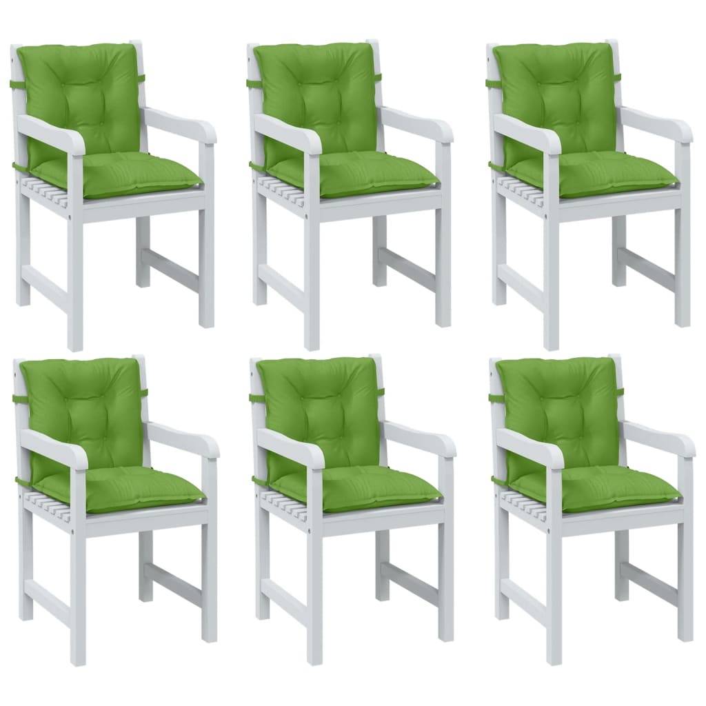 vidaXL Niedriglehner-Auflagen 6 Stk. Melange Grün 100x50x7 cm Stoff
