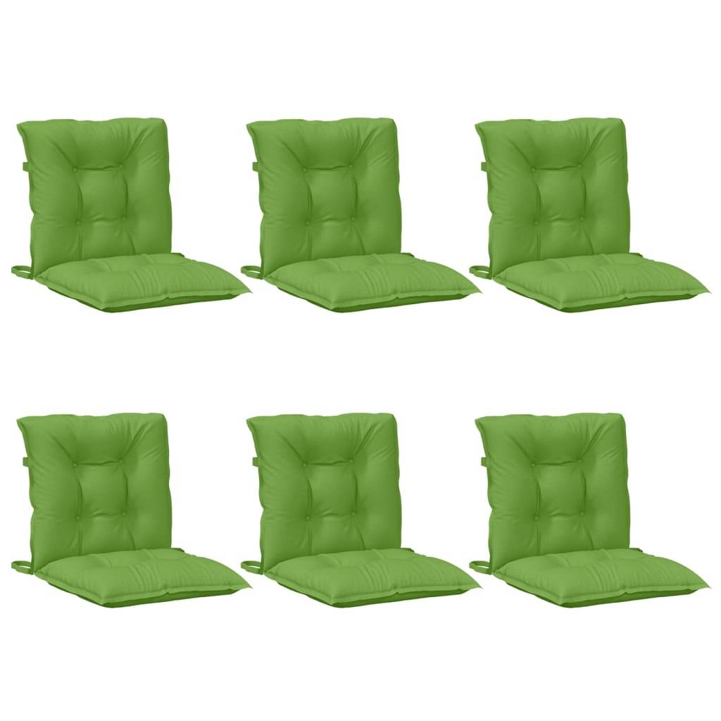 vidaXL Niedriglehner-Auflagen 6 Stk. Melange Grün 100x50x7 cm Stoff