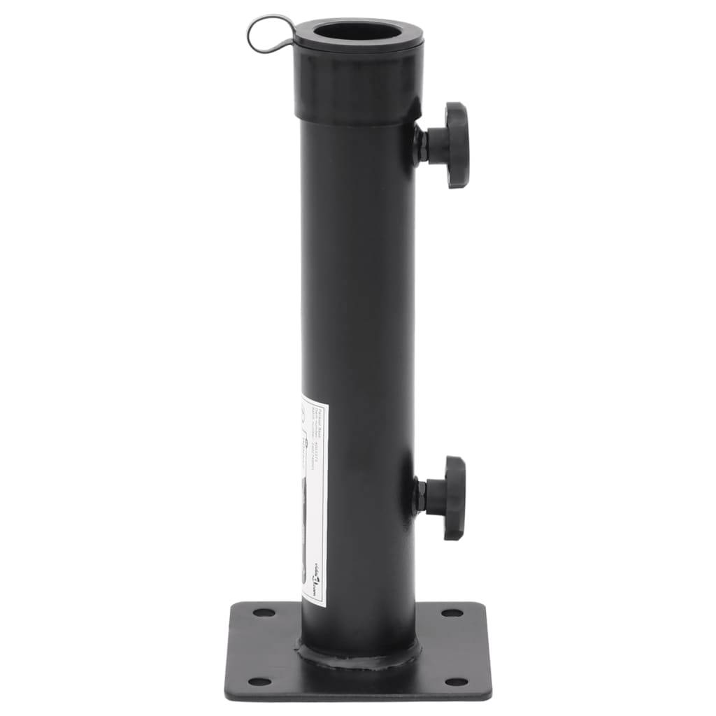 vidaXL Sonnenschirmständer für Ø38/48 mm Mast Mattschwarz Stahl