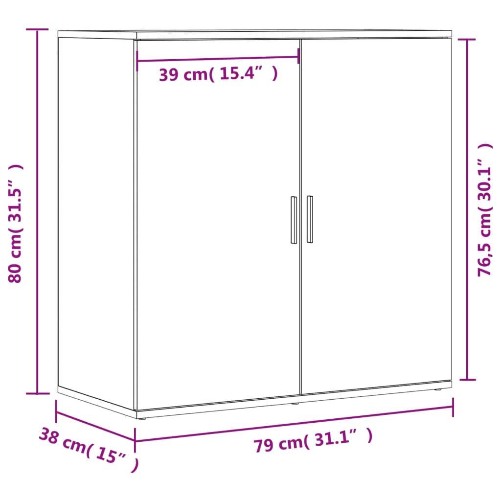 vidaXL Sideboard Sonoma-Eiche 79x38x80 cm Holzwerkstoff