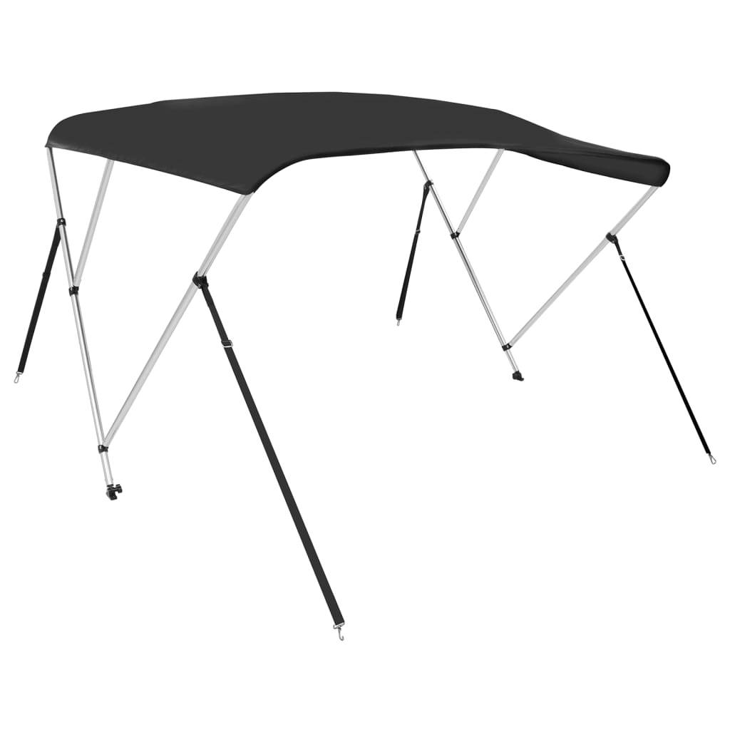 vidaXL 3-Bow Bimini-Top Schwarz 183x180x137 cm