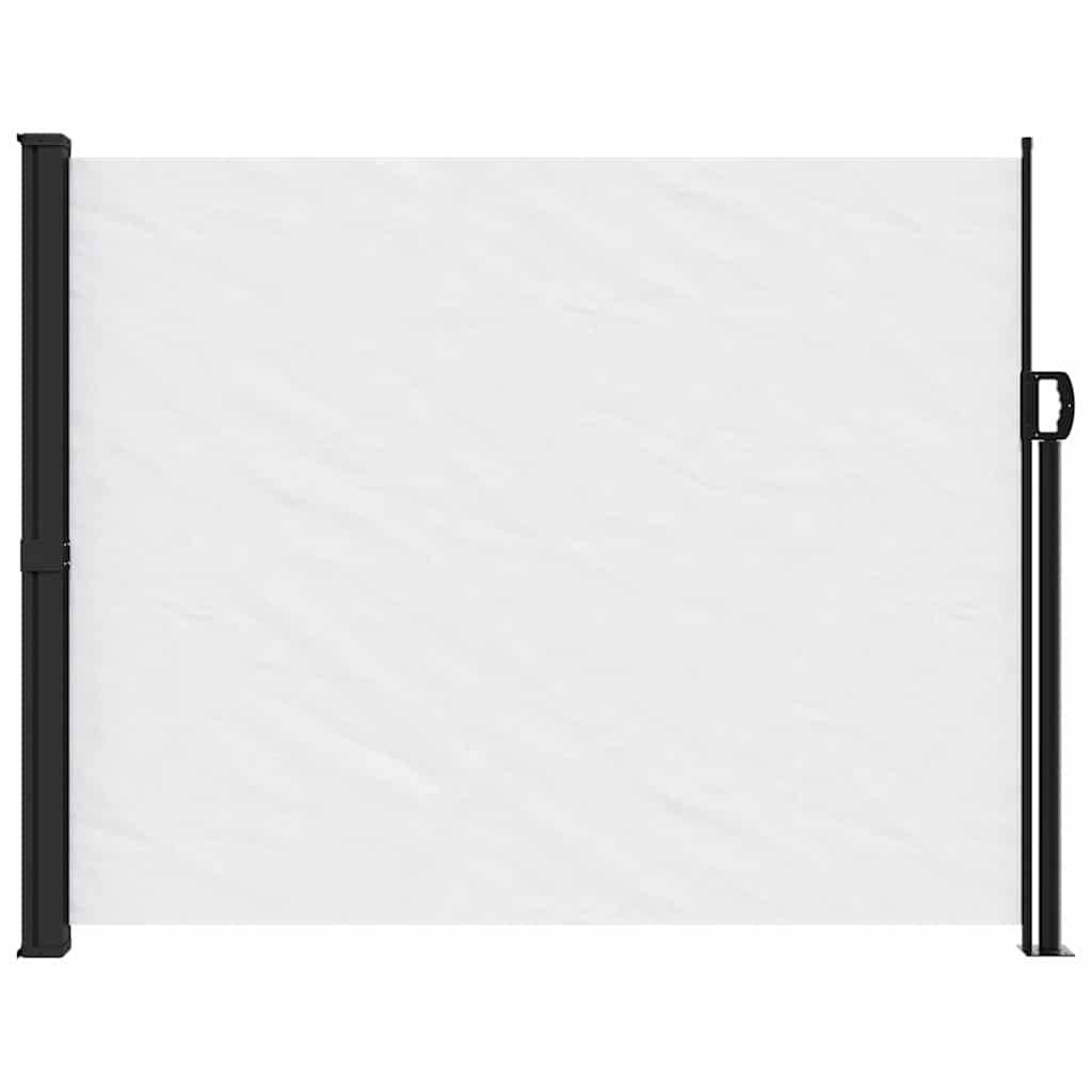 vidaXL Seitenmarkise Ausziehbar Weiß 160x300 cm