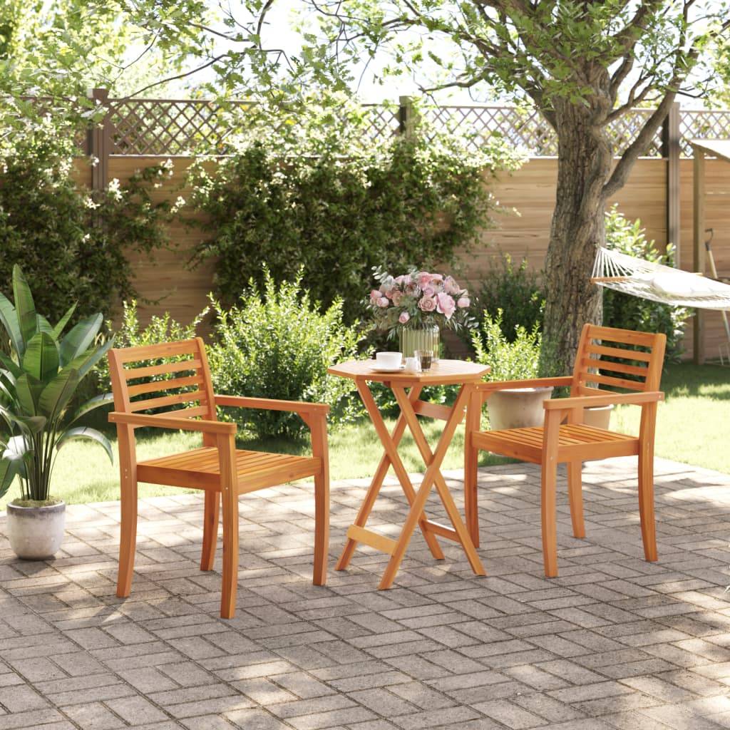 vidaXL Gartentisch Klappbar Ø60x75 cm Massivholz Akazie