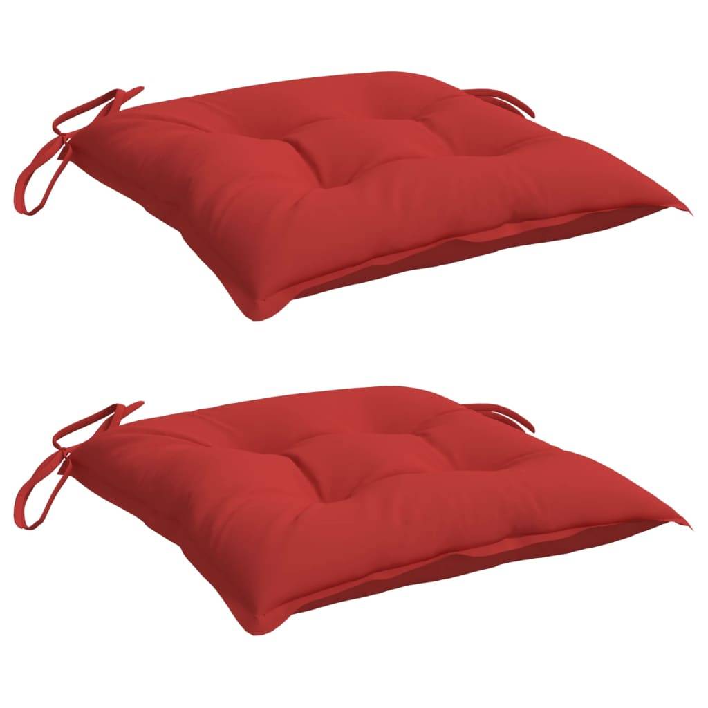 vidaXL Stuhlkissen 2 Stk. Rot 40x40x7 cm Oxford-Gewebe