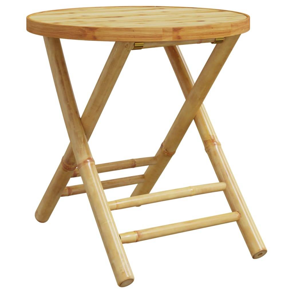 vidaXL Gartentisch Klappbar Ø45x45 cm Bambus