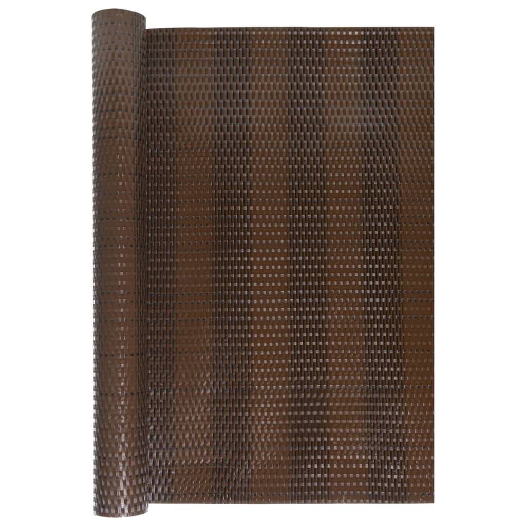vidaXL Balkon-Sichtschutz Braun und Schwarz 600x90 cm Poly Rattan