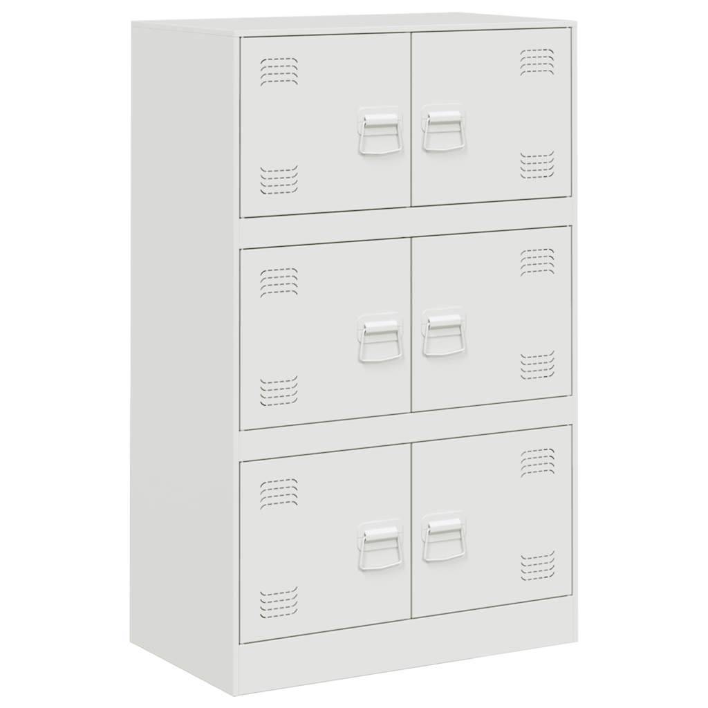 vidaXL Sideboard Weiß 67x39x107 cm Stahl