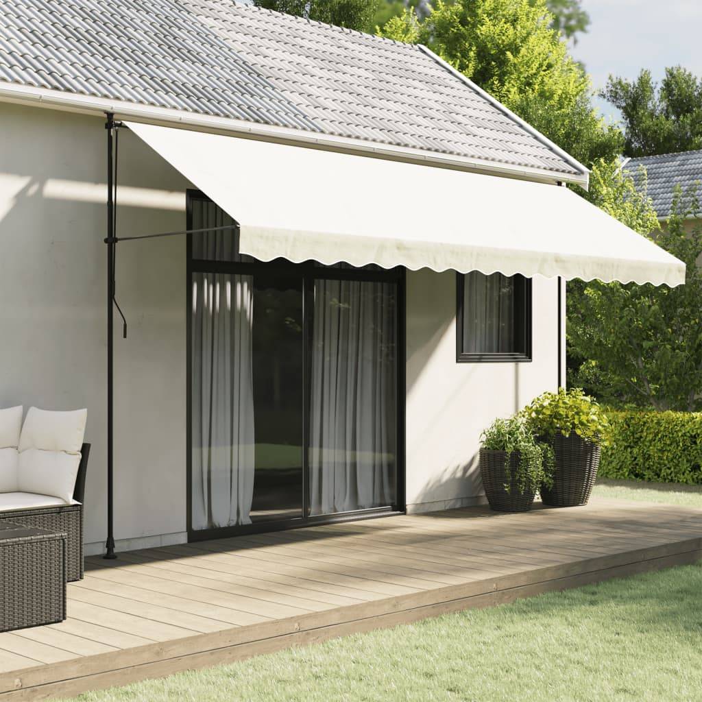 vidaXL Markisenvolant Creme Gestreift 4,5 m