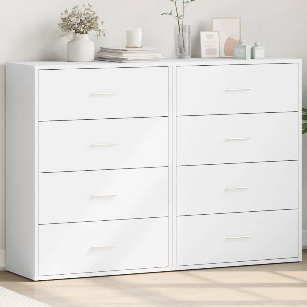 vidaXL Sideboards 2 Stk. Weiß 60x31x84 cm Holzwerkstoff