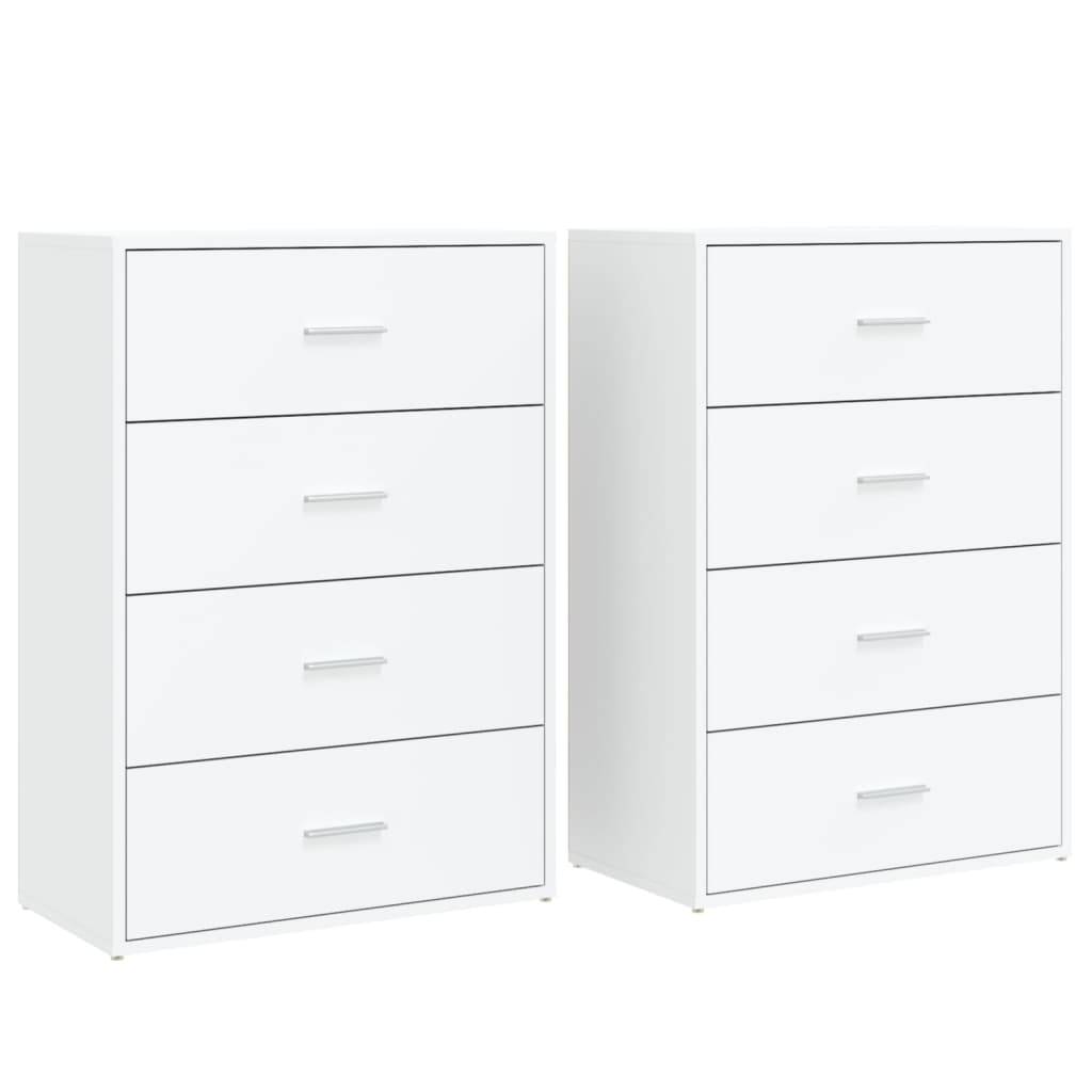 vidaXL Sideboards 2 Stk. Weiß 60x31x84 cm Holzwerkstoff