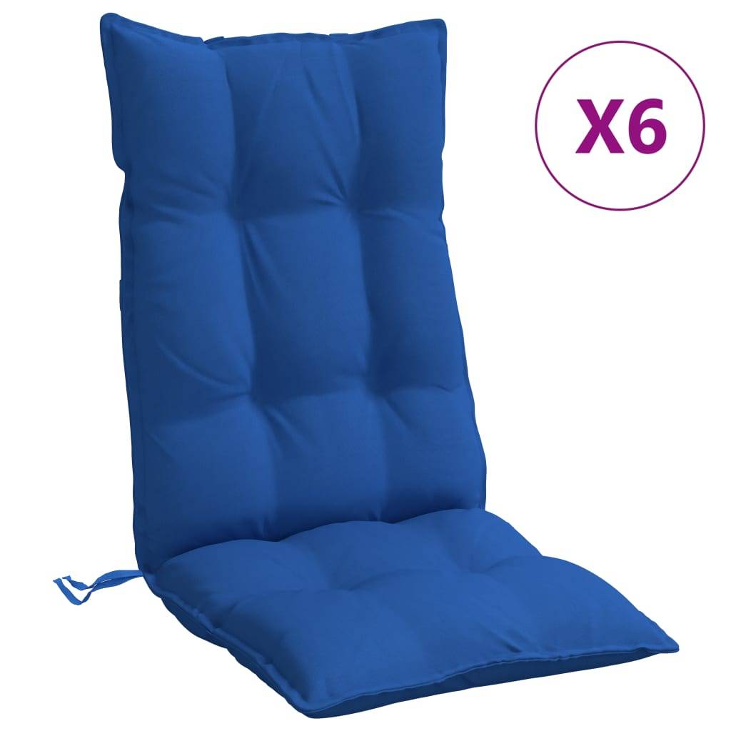 vidaXL Hochlehner-Auflagen 6 Stk. Königsblau Oxford-Gewebe