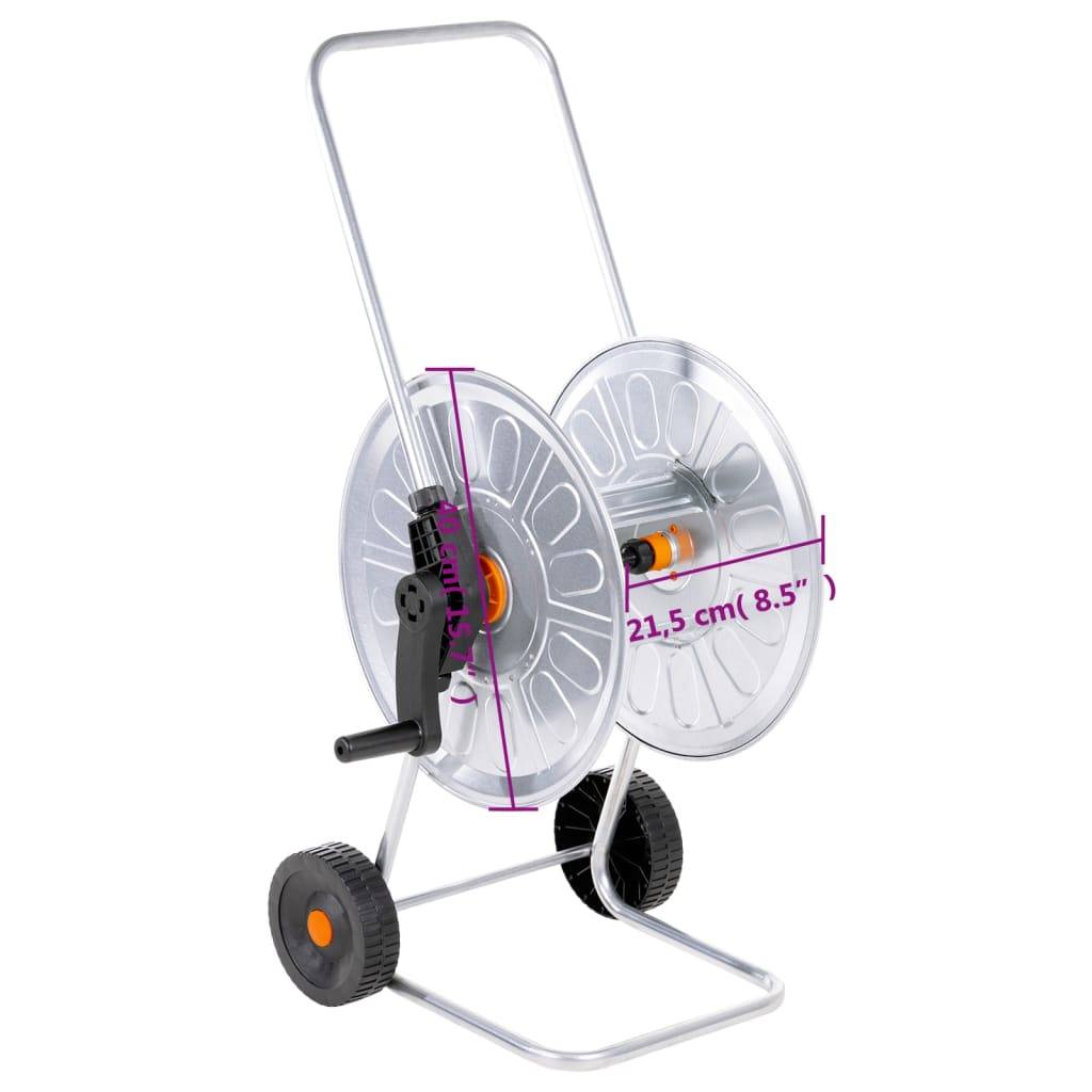 vidaXL Schlauchwagen für 60 m 1/2" Schlauch Stahl