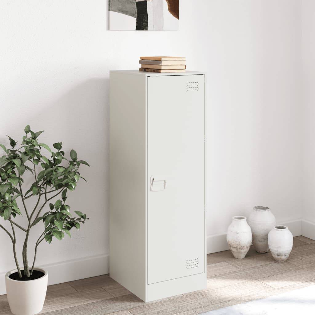 vidaXL Sideboard Weiß 34,5x39x107 cm Stahl