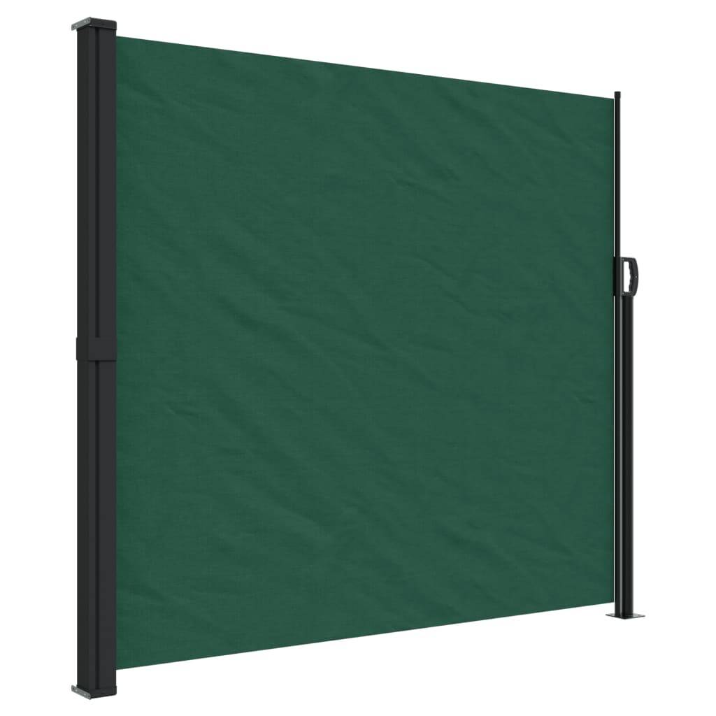 vidaXL Seitenmarkise Ausziehbar Dunkelgrün 180x300 cm