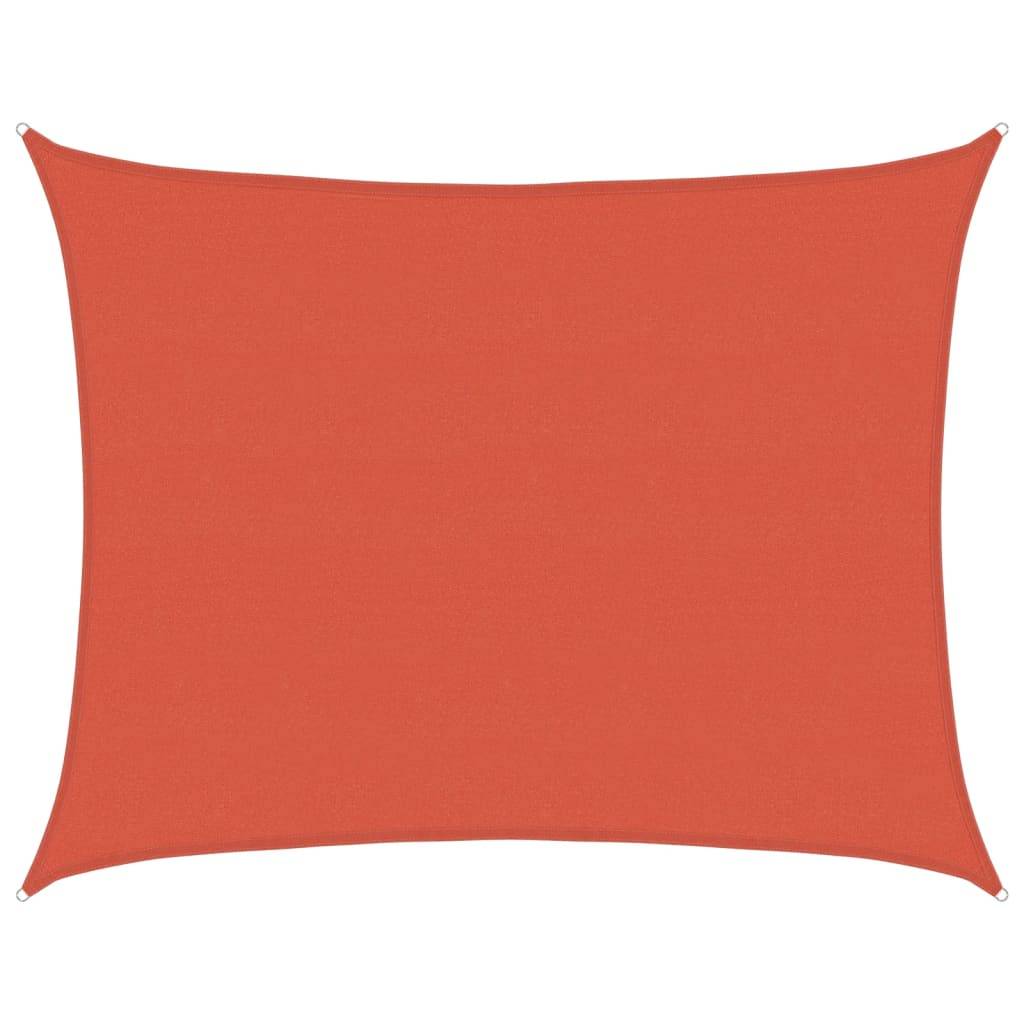 vidaXL Sonnensegel 160 g/m² Terrakottarot 6x8 m HDPE