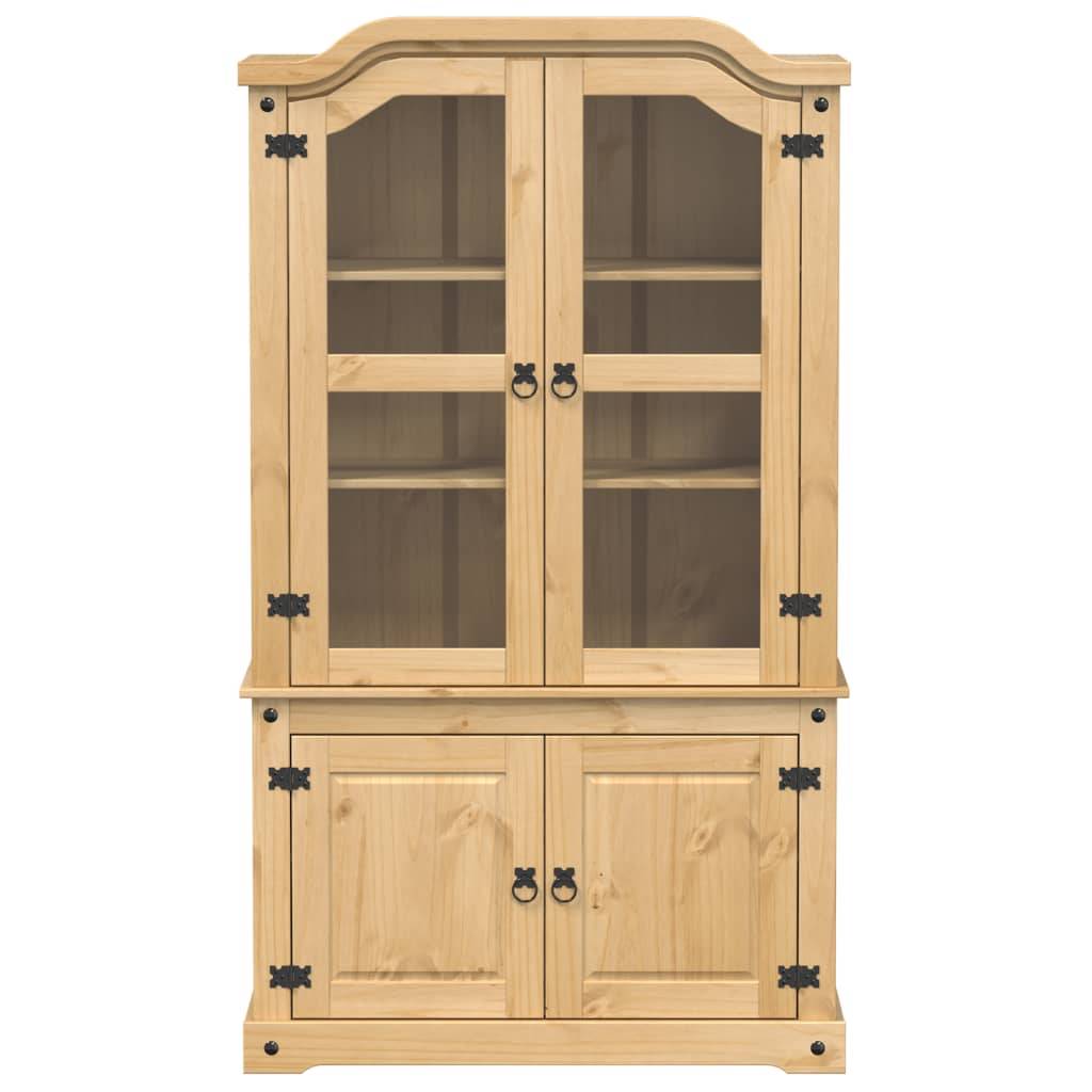 vidaXL Vitrine Corona 103,5x42x180 cm Massivholz Kiefer