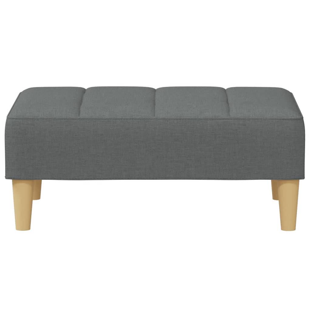 vidaXL Fußhocker Dunkelgrau 77x55x31 cm Stoff