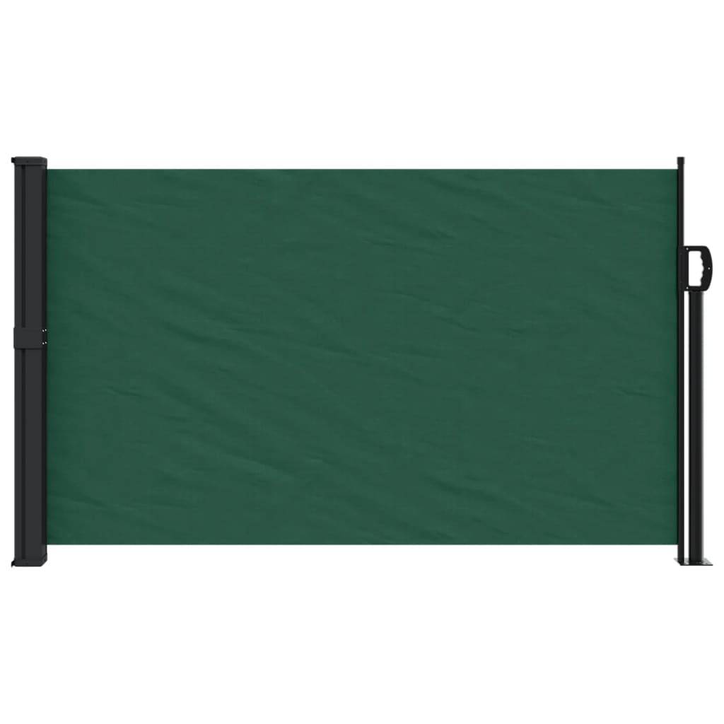 vidaXL Seitenmarkise Ausziehbar Dunkelgrün 120x600 cm