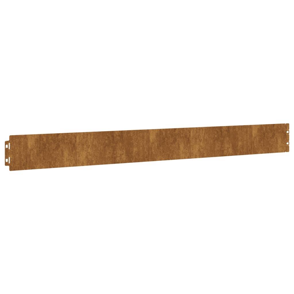 vidaXL Rasenkanten 50 Stk. 10x103 cm Flexibel Cortenstahl