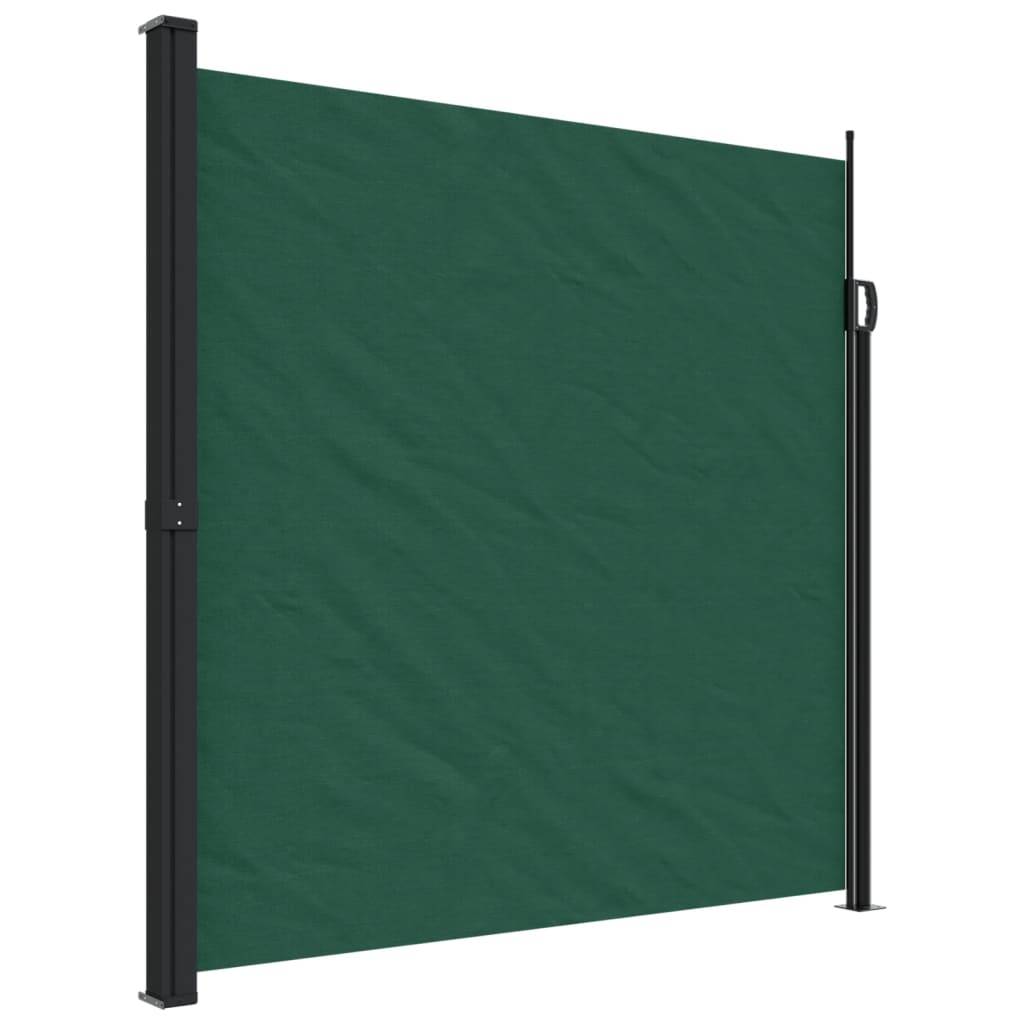 vidaXL Seitenmarkise Ausziehbar Dunkelgrün 200x300 cm