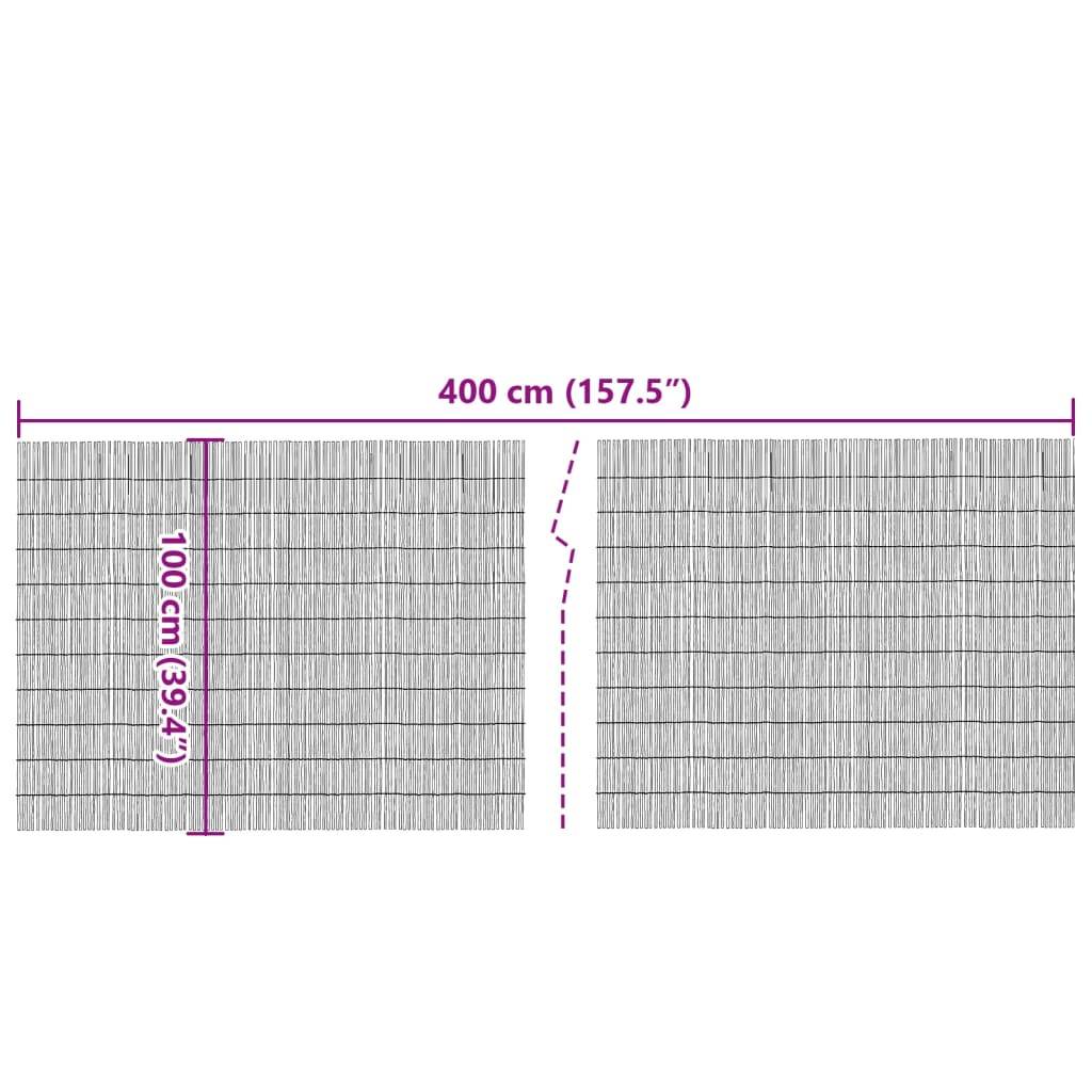 vidaXL Gartenzaun 400x100 cm Schilf