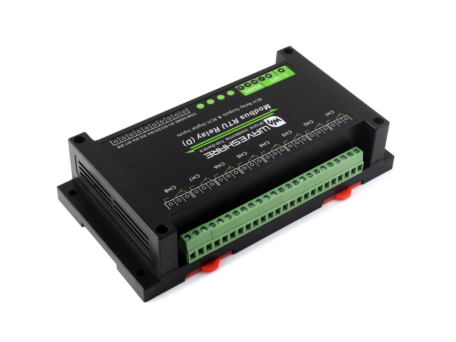 WaveShare Industrial Modbus RTU 8CH Relay Module (D) Digital Input RS485