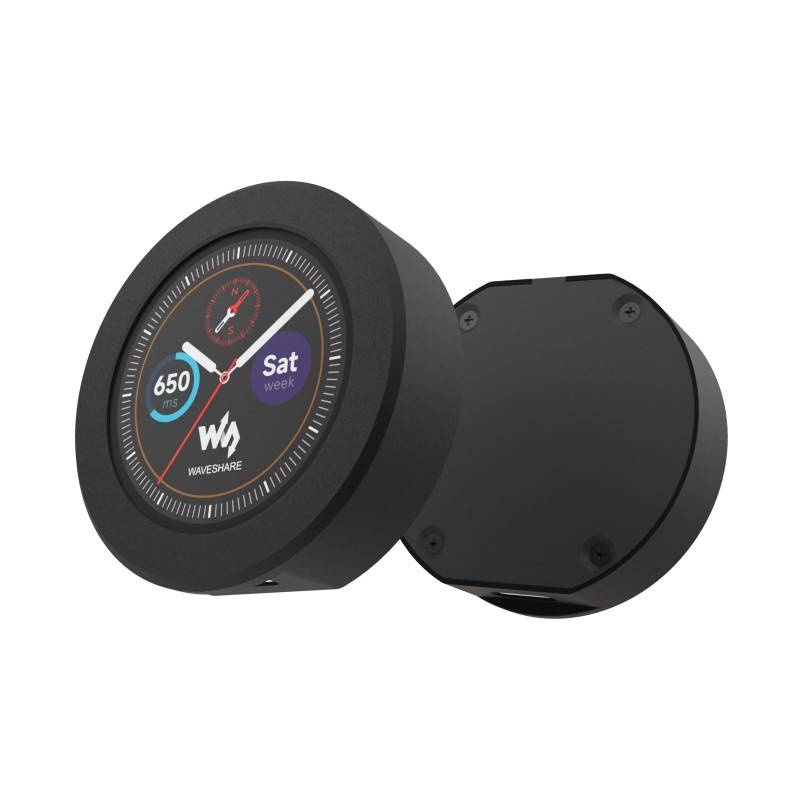 WaveShare RP2040 Microcontroller Dev Board 1.28inch Round Touch LCD Metal Case