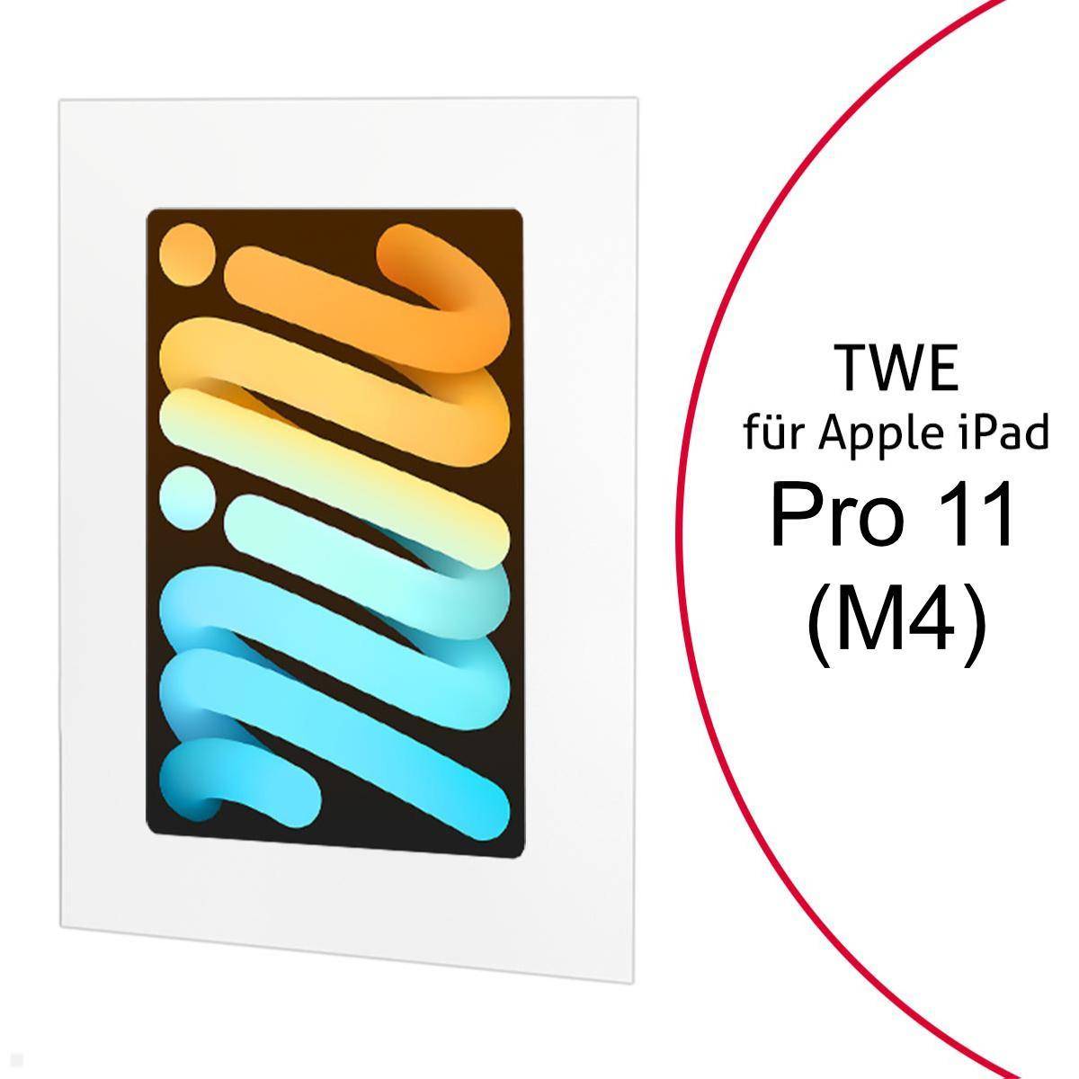 TabLines TWE116W Tablet Wandeinbau für Apple iPad Pro 11.0 (M4), weiß