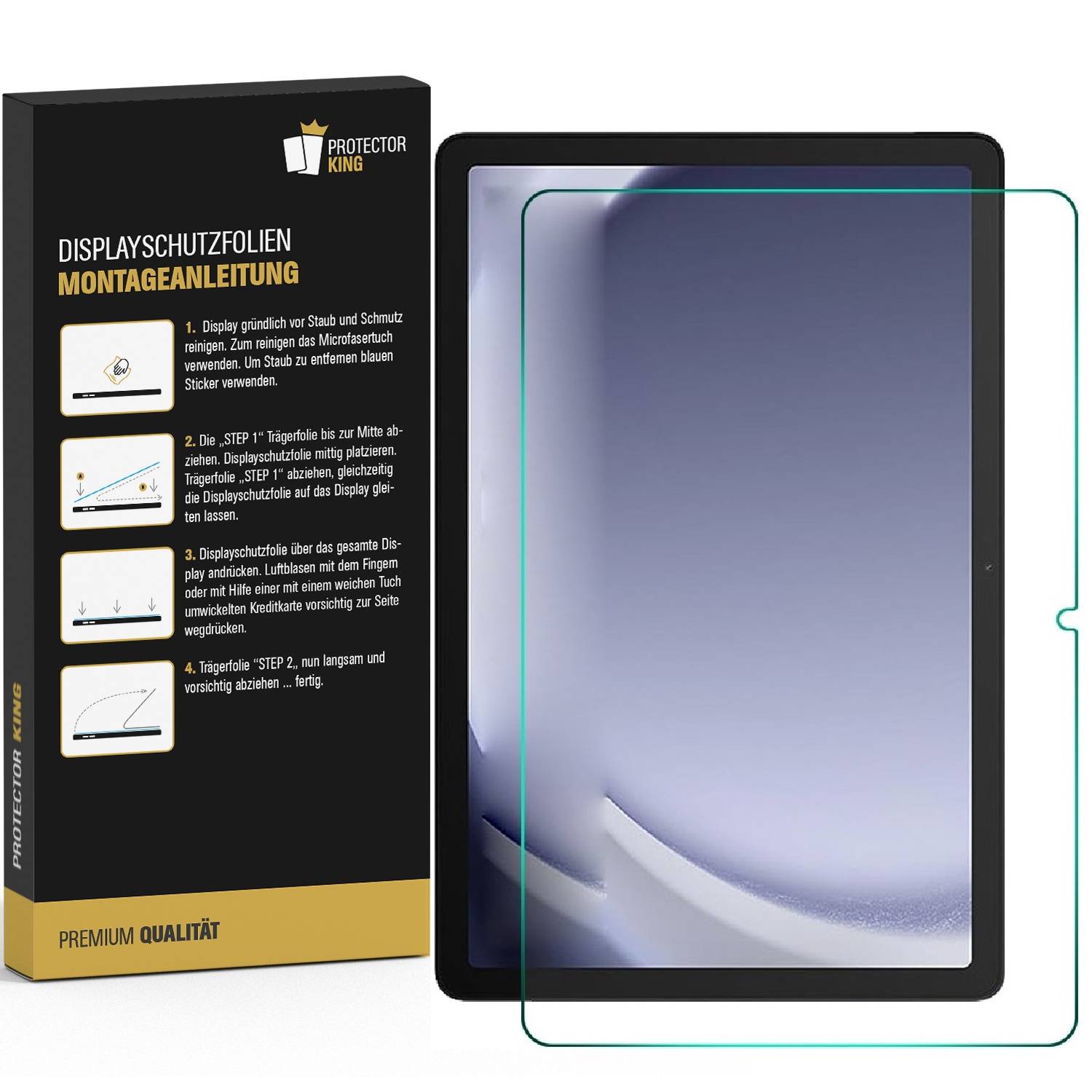 5x 9H Panzerglas für Samsung Galaxy Tab A9 matt entspiegelt Nano-Glass Displayschutz Schutzglas Schutzfolie Panzerfolie Screen-Protector ANTI-SHOK