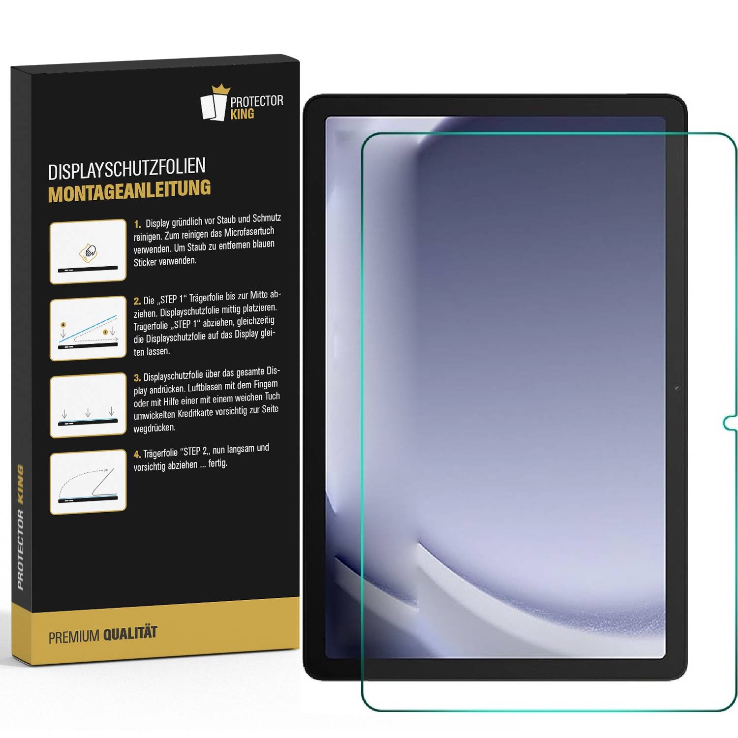 4x Displayschutzfolie für Samsung Galaxy Tab A9 Plus FULL COVER PREMIUM MATT ENTSPIEGELT Displayschutz Schutzfolie Folie