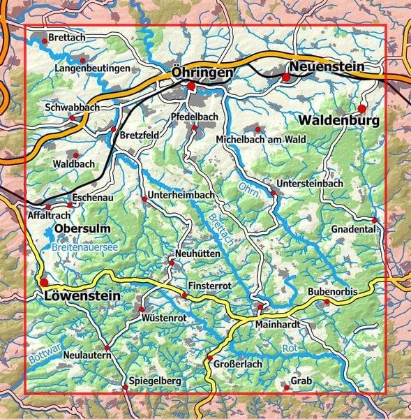 Löwensteiner/Waldenburger Berge 1 : 25 000, Blatt 54-544