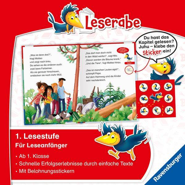 Rettung für den Klassen-Wald - Lesen lernen mit dem Leseraben - Erstlesebuch - K