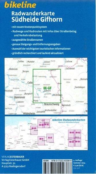 Radwanderkarte Südheide Gifhorn