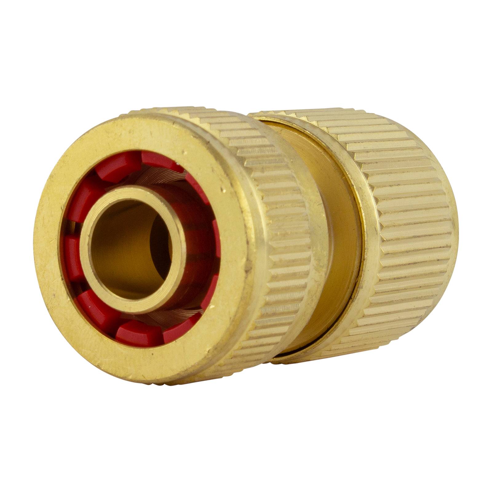 Schlauchkupplung Wasserstop Schlauchstück Schlauchverbinder Stecksystem Messing 3/4"