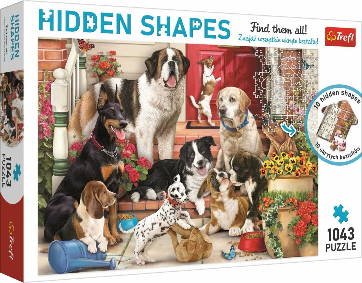 TREFL Puzzle Versteckte Formen: Hundespaß 1043 Teile