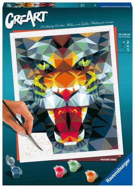 Ravensburger - Malen nach Zahlen - CreArt - Polygon Tiger