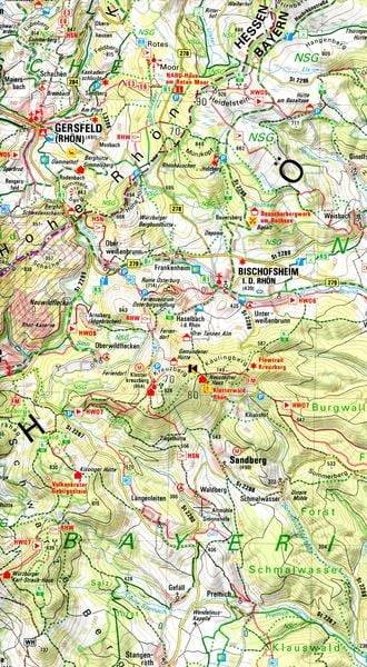 Bayerische Rhön 1:100 000