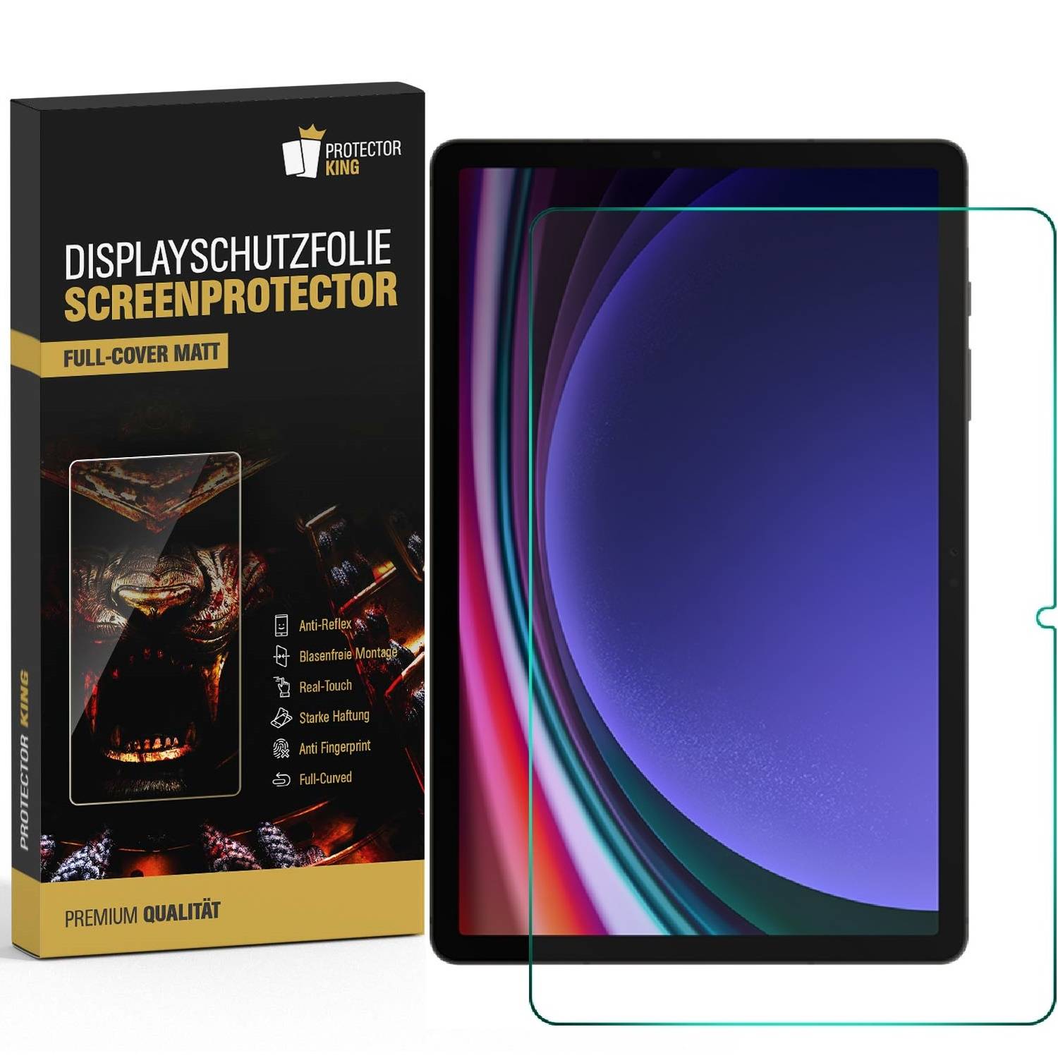 Kopie von 3x Displayschutzfolie für Samsung Galaxy Tab S9 Plus FULL COVER PREMIUM MATT ENTSPIEGELT Displayschutz Schutzfolie Folie #1