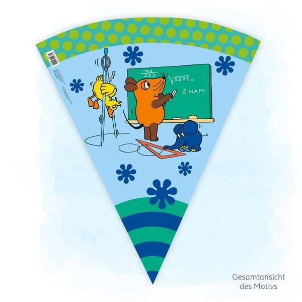 Schultüte "Die Maus" 50 cm mit Tüll