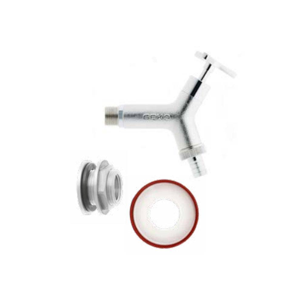 GEKA® plus - Regentonnen Set - Design - Messing verchromt - AG G3/4 - Preis per Set