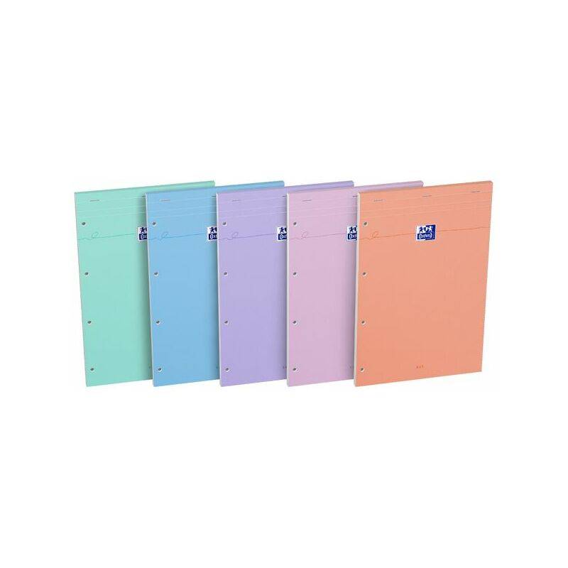 Oxford Notizblock Pastell, 210 x 315, Seyès, 80 Blatt