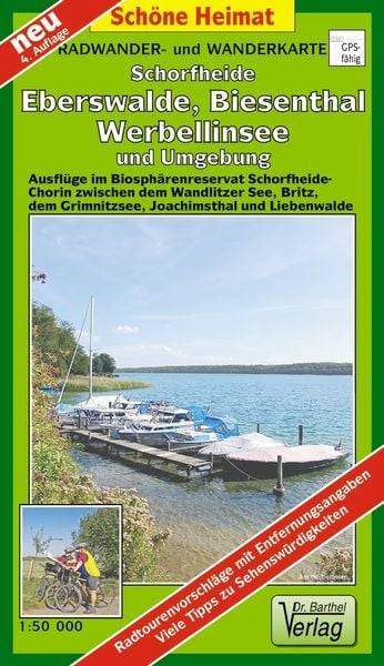 Radwander- und Wanderkarte Schorfheide, Biesenthal, Werbellinsee und Umgebung 1 : 50 000