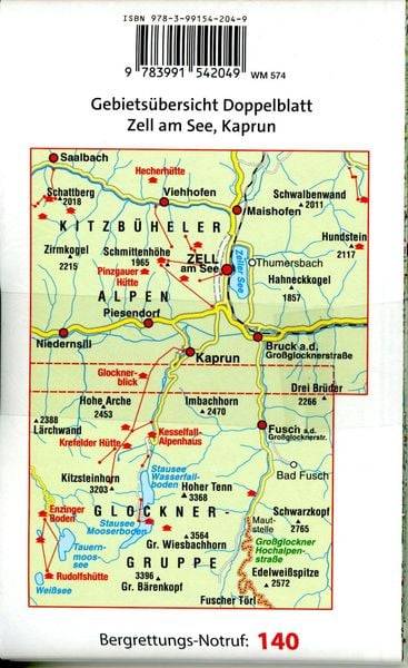Mayr Wanderkarte Zell am See, Kaprun XL 1:25.000