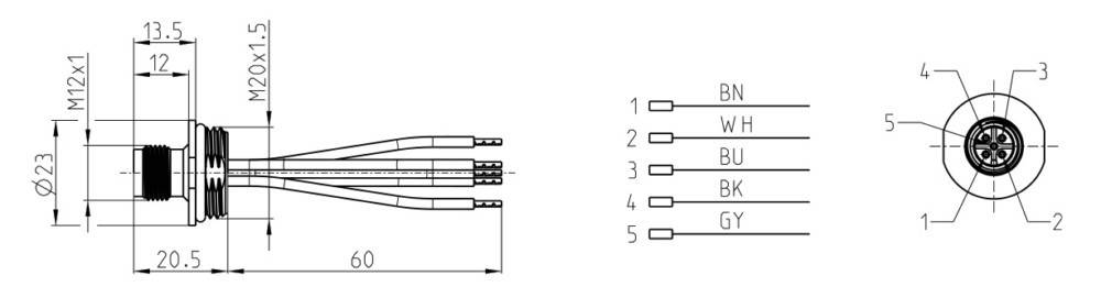 Bernstein Einbaustecker STECKER 5PM12M20ACOD