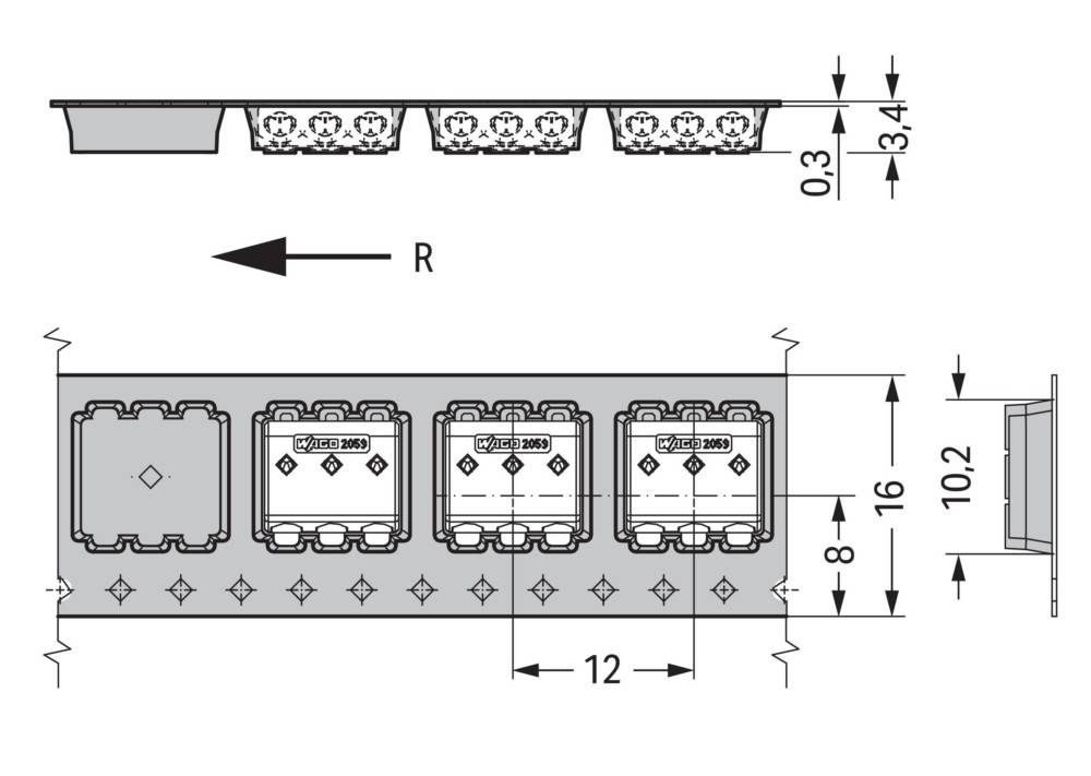 WAGO GmbH & Co. KG SMD-Leiterplattenklemme 2059-303/998-403