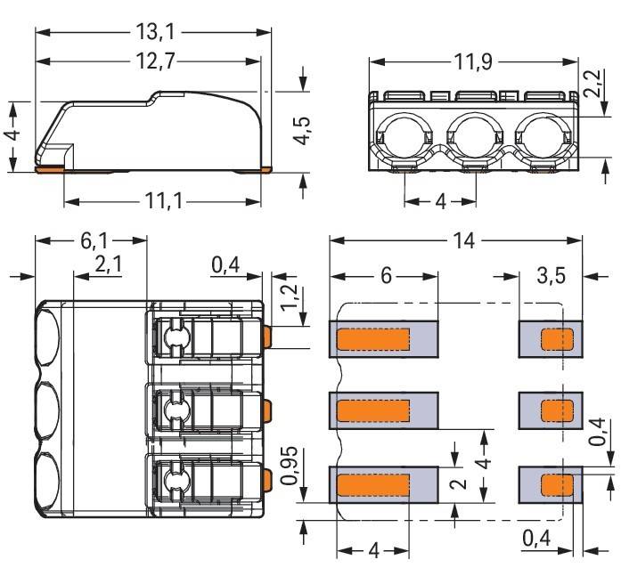 WAGO GmbH & Co. KG SMD-Leiterplattenklemme 2060-453/998-404