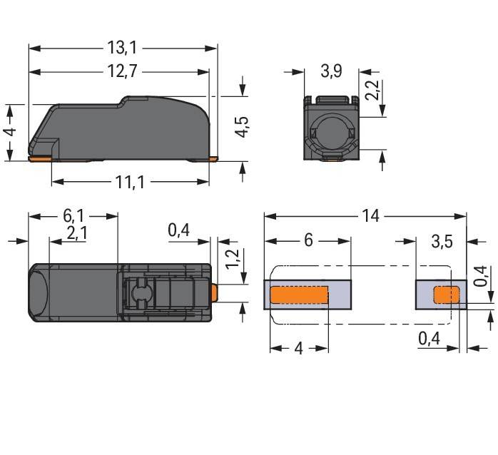 WAGO GmbH & Co. KG SMD-Leiterplattenklemme 2060-471/998-404